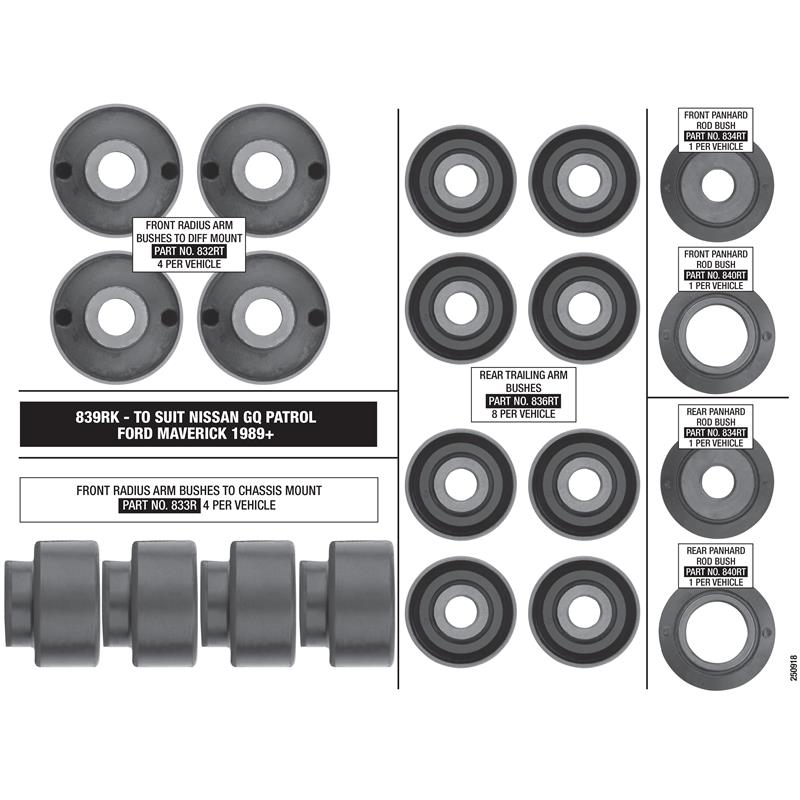 TULEJE ZAWIESZENIA 839RK-102100 TULEJE ZAWIESZENIA 839RK-102100